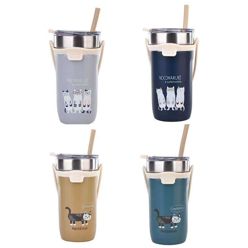 日本kusuguru保温杯保冷杯咖啡杯手提不锈钢304卡通车载杯吸管975,箱包皮具/热销女包/男包,时尚帆布包,淘宝优惠券,粉丝福利购,淘宝优惠卷