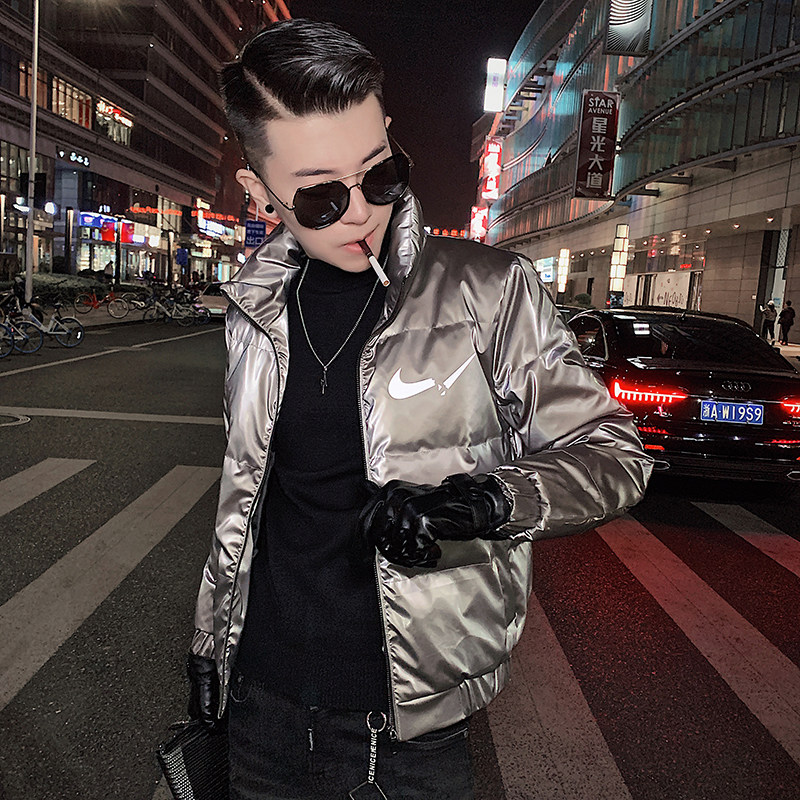 2022痞帅立领发光潮牌ins网红男友外套韩版羽绒服WY45/P155控195,男装羽绒服,电商A243