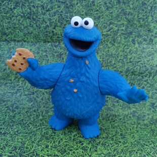 正版散货芝麻街甜饼怪街景情景 公仔模型手办玩具摆件玩具摆件