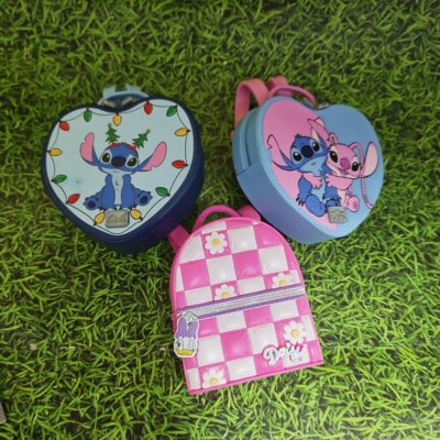 正版散货 现货迪士尼史迪仔双肩包零钱包配件玩具模型手办