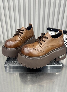 今年流行爆款乐福鞋女小个子增高厚底鞋2025新款秋季轻便小皮鞋潮