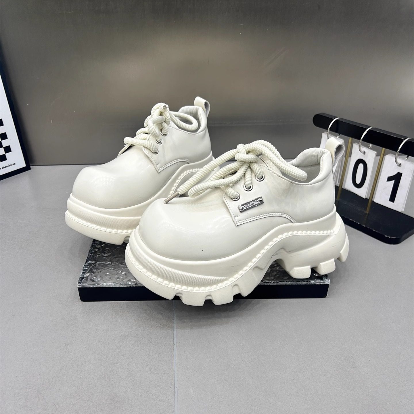 欧货厚底小皮鞋女英伦风增高丑萌复古大头乐福鞋辣妹松糕系带单鞋,女鞋,乐福鞋（豆豆鞋）,淘宝优惠券,粉丝福利购,淘宝优惠卷