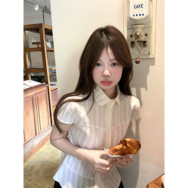 夏天女装学院风衬衫连衣裙子清纯系夏日韩系氛围感穿搭miu系套装