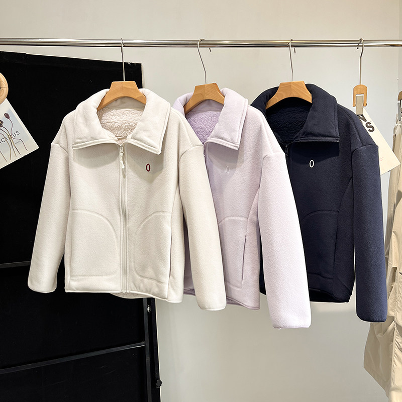 加厚保暖羊羔毛加厚摇粒绒短外套