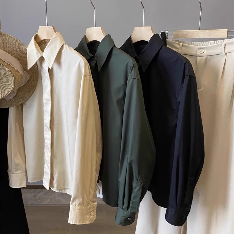 高支高密匹马棉长袖衬衫