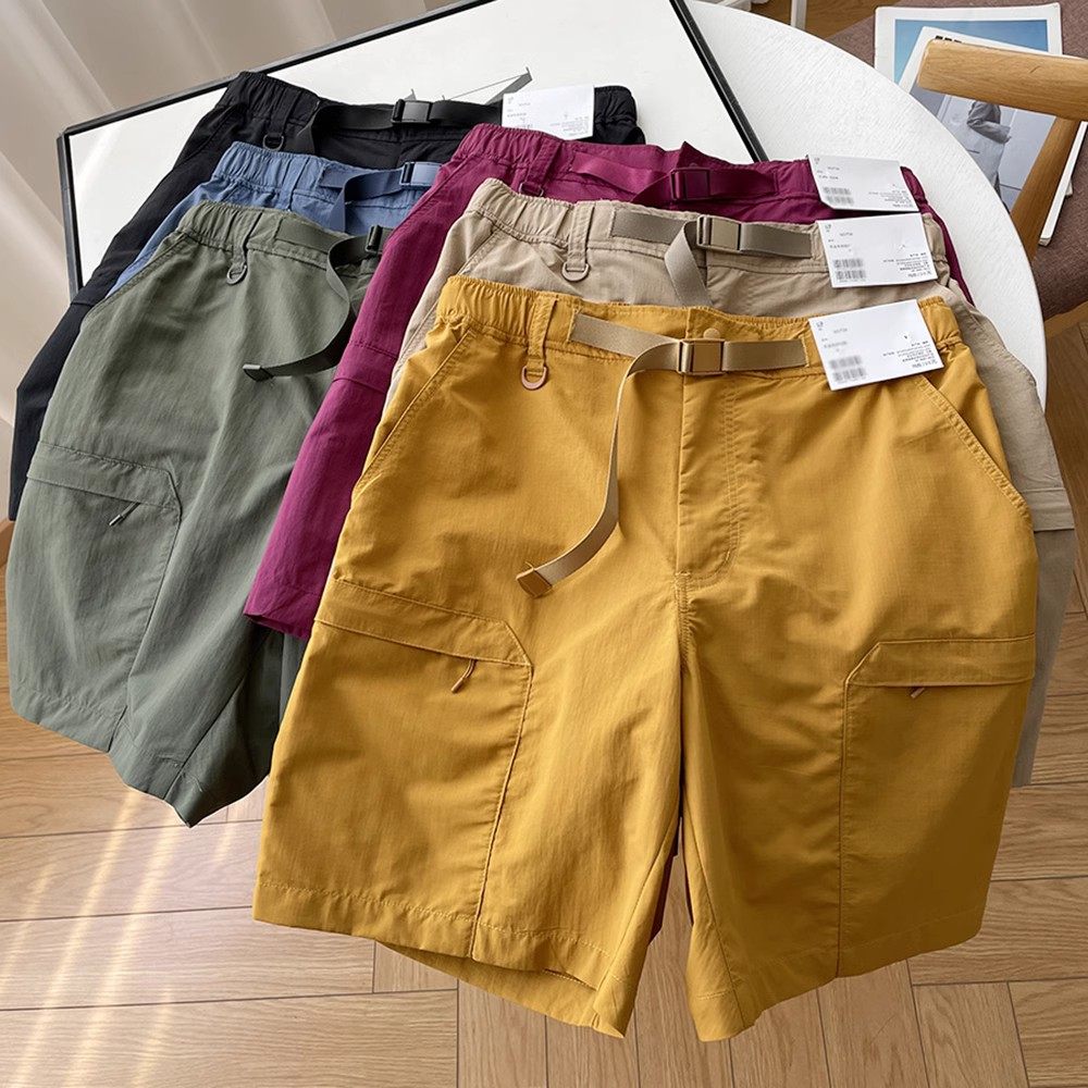 日单~试衣间夏装新情侣款抗皱速干透气运动工装短裤尼龙五分裤