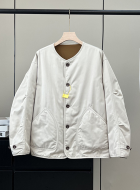 LU系！两面穿绗格休闲宽松慵懒棉服圆领保暖棉衣夹棉短外套女冬新