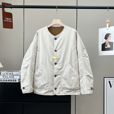 棉服圆领保暖棉衣夹棉短外套女