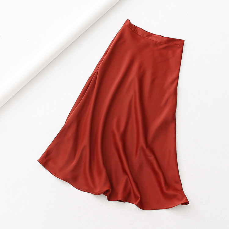 2019夏裝新款高級感jue美絲緞感高腰純色中長半身裙OL包臀裙在類目 女裝/女士精品, 半身裙中 - 來自Buy2taobao.com提供專業的淘寶代購服務