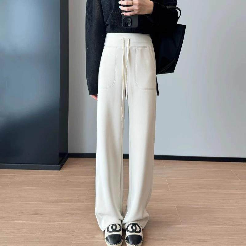 LU家~渠道神裤~高腰垂顺窄版阔腿裤瑜伽直筒裤休闲拖地裤卫裤女