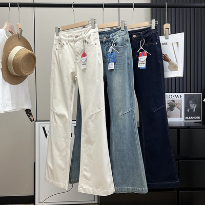 高腰显瘦气质弹力微喇牛仔裤女秋