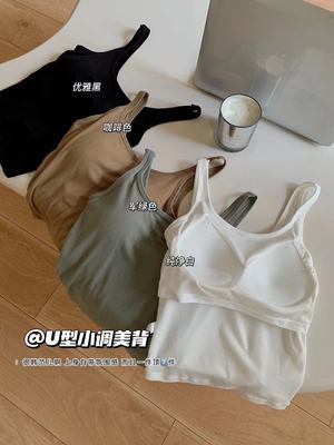 收副乳胸垫背心女吊带