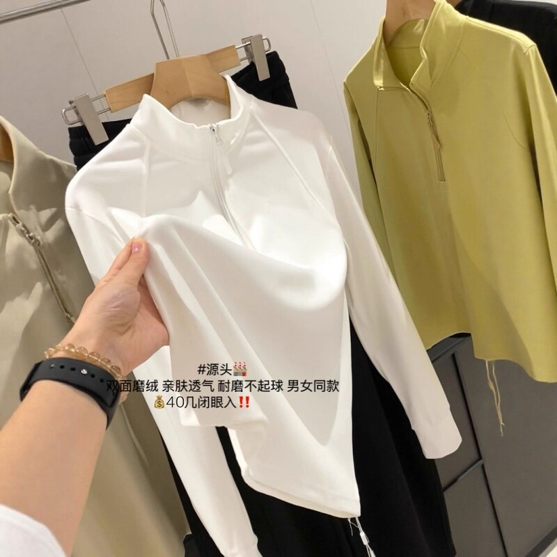 抗起球保暖双面磨绒打底衫T恤女