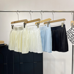 LU家同款！高腰显瘦速干透气运动跑步风琴褶网球裙半身裙女短裙