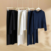 运动瑜伽套装 LU系同款 阔腿裤 宽松连帽空气层卫衣 女秋 惬意放松