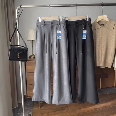 醋酸天丝阔腿西装裤休闲裤女