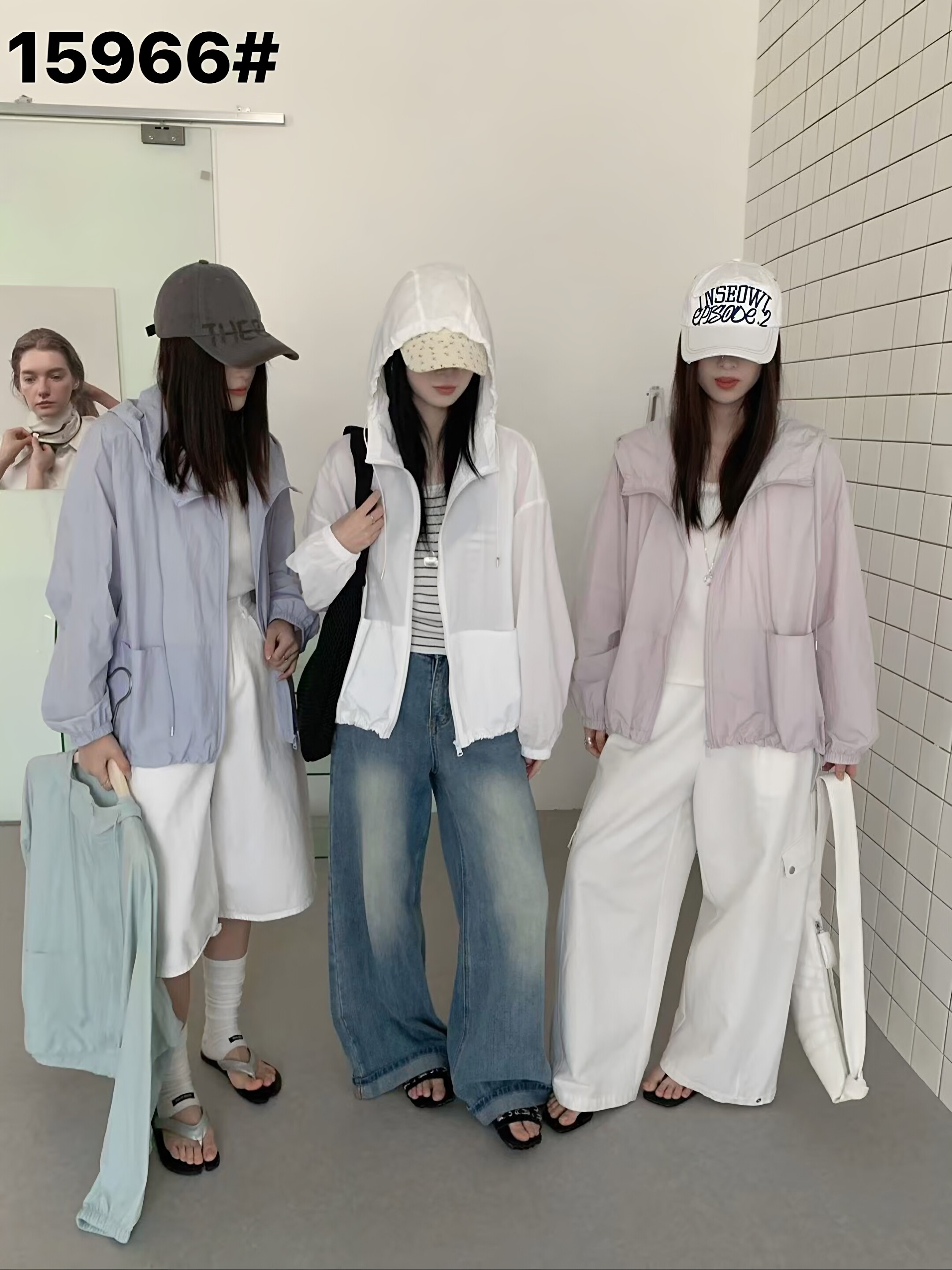 2026新款时尚休闲百搭防晒小个子连帽拉链冲锋衣外套户外长袖夹克