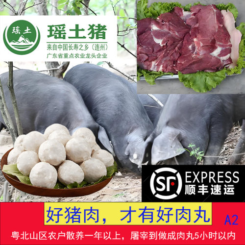 瑶土黑猪鲜肉丸小孩孕妇放心吃