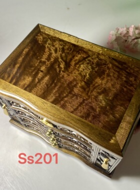 金丝楠木阴沉荷塘月色多层首饰盒