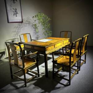 正品金丝楠木小叶桢楠泡茶桌新款中式实木家具客厅小户型家用