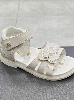 江博士专柜正品2024夏女孩露趾超轻可调节全接触凉鞋S1001024