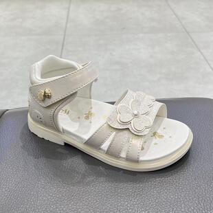 江博士专柜正品2024夏女孩露趾超轻可调节全接触凉鞋S1001024