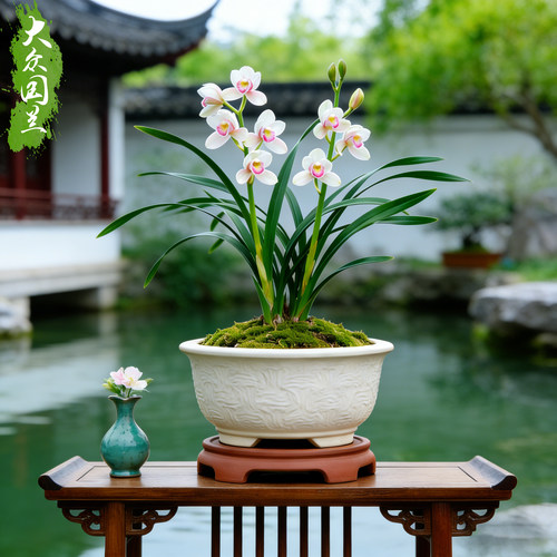 建兰玉娇兰花盆栽植物