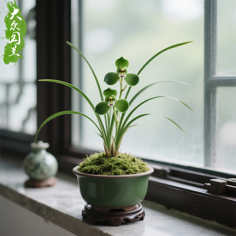 【春兰新宋梅】兰花苗名贵窗台盆栽花卉植物室内兰草国兰浓香细叶