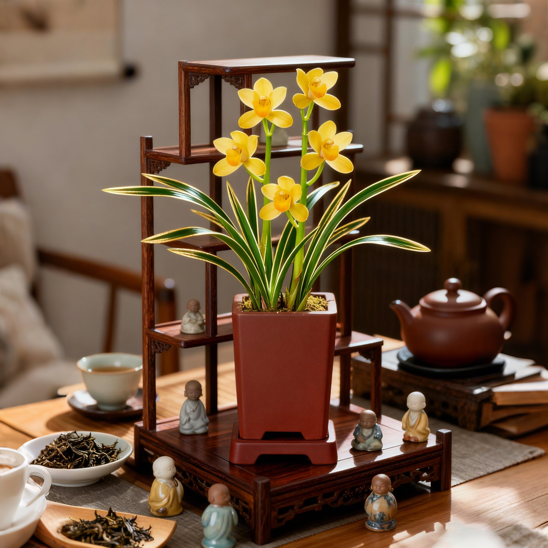 神童冠矮种兰花苗带盆栽好