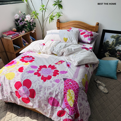 日单单人款 100%棉 40支府绸 印花床上用品 品牌订单 断码特价