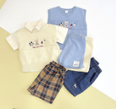 日单25新款 纯棉套装 cott小木马凉感背心男童女童女宝宝夏季 短裤