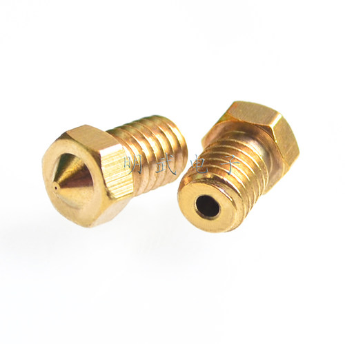 3D打印机全金属3DM6螺纹铜喷嘴 0.2/0.3/0.4/0.5mm 1.75/3mm耗材