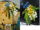 婚庆仿真小红书新中式 黄金花艺布庭院宴会婚礼堂国风装 饰布置