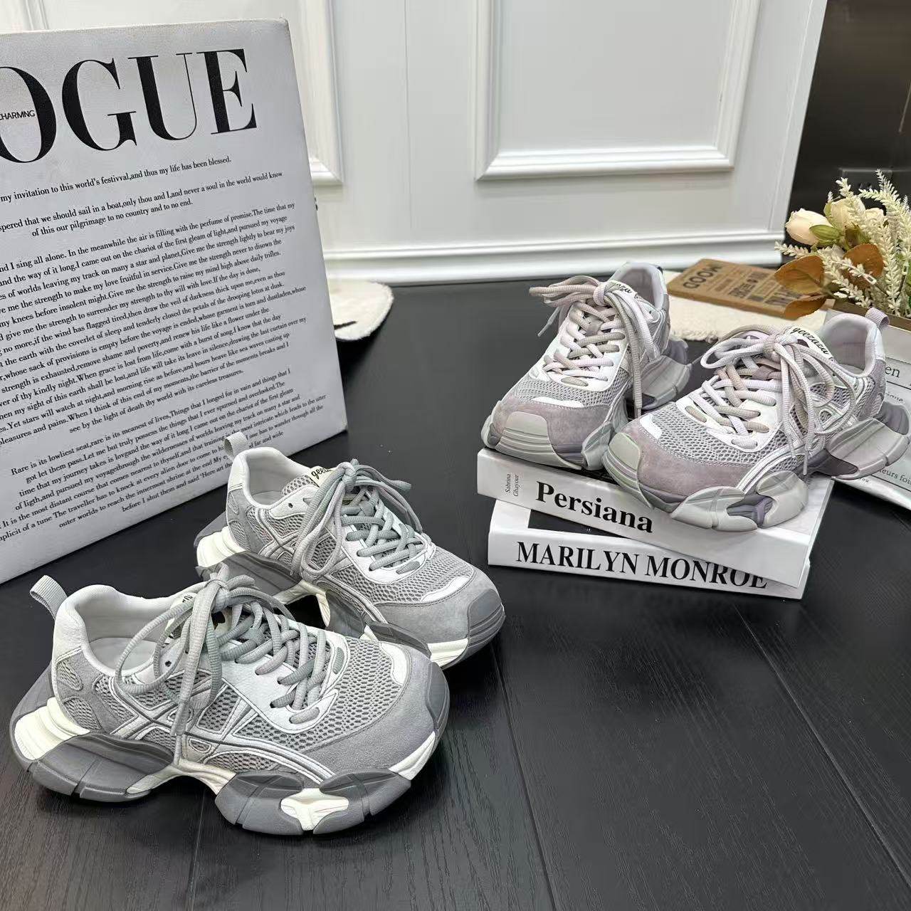 欧货厚底增高擦色老爹鞋女2026春季新款厚网透气户外休闲运动单鞋,女鞋,棉鞋,淘宝优惠券,粉丝福利购,淘宝优惠卷