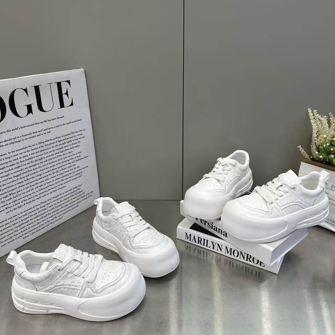 欧货复古休闲大头面包德训2026新款娃娃头配阔腿裤的厚底增高板鞋,女鞋,棉鞋,淘宝优惠券,粉丝福利购,淘宝优惠卷