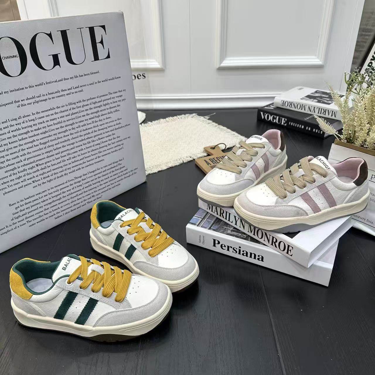 2026早春新款厚底拼色超火德训鞋女ins休闲系带运动舒适百搭板鞋,女鞋,棉鞋,淘宝优惠券,粉丝福利购,淘宝优惠卷