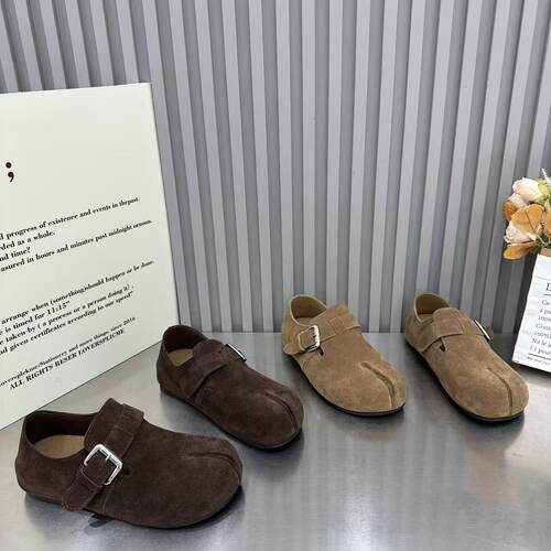 厚底内增高全包勃肯鞋女2026年秋季新款舒适软底厚底一脚蹬乐福鞋