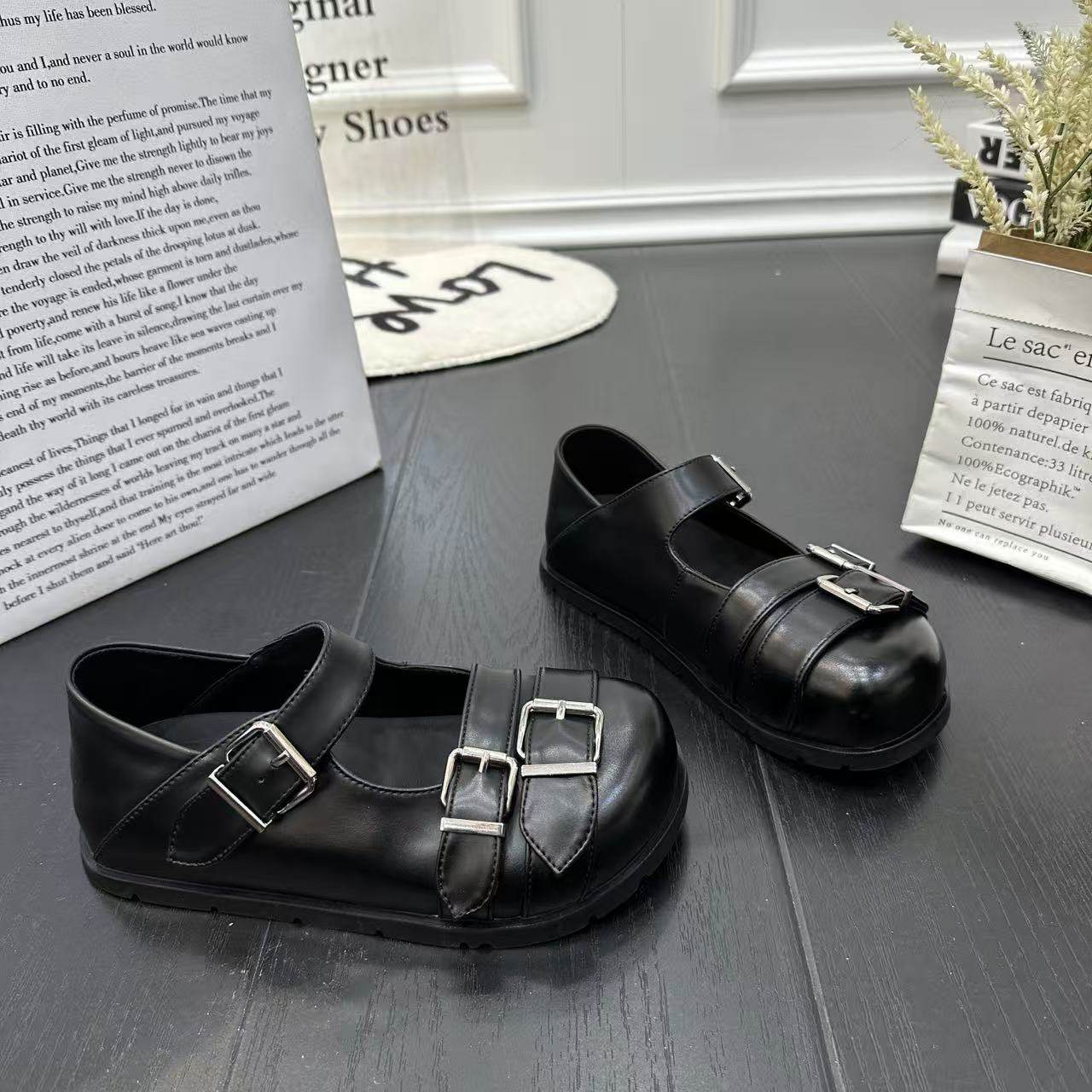 欧货内增高复古通勤休闲单鞋女2026春季新款百搭一字扣带玛丽珍鞋,女鞋,棉鞋,淘宝优惠券,粉丝福利购,淘宝优惠卷