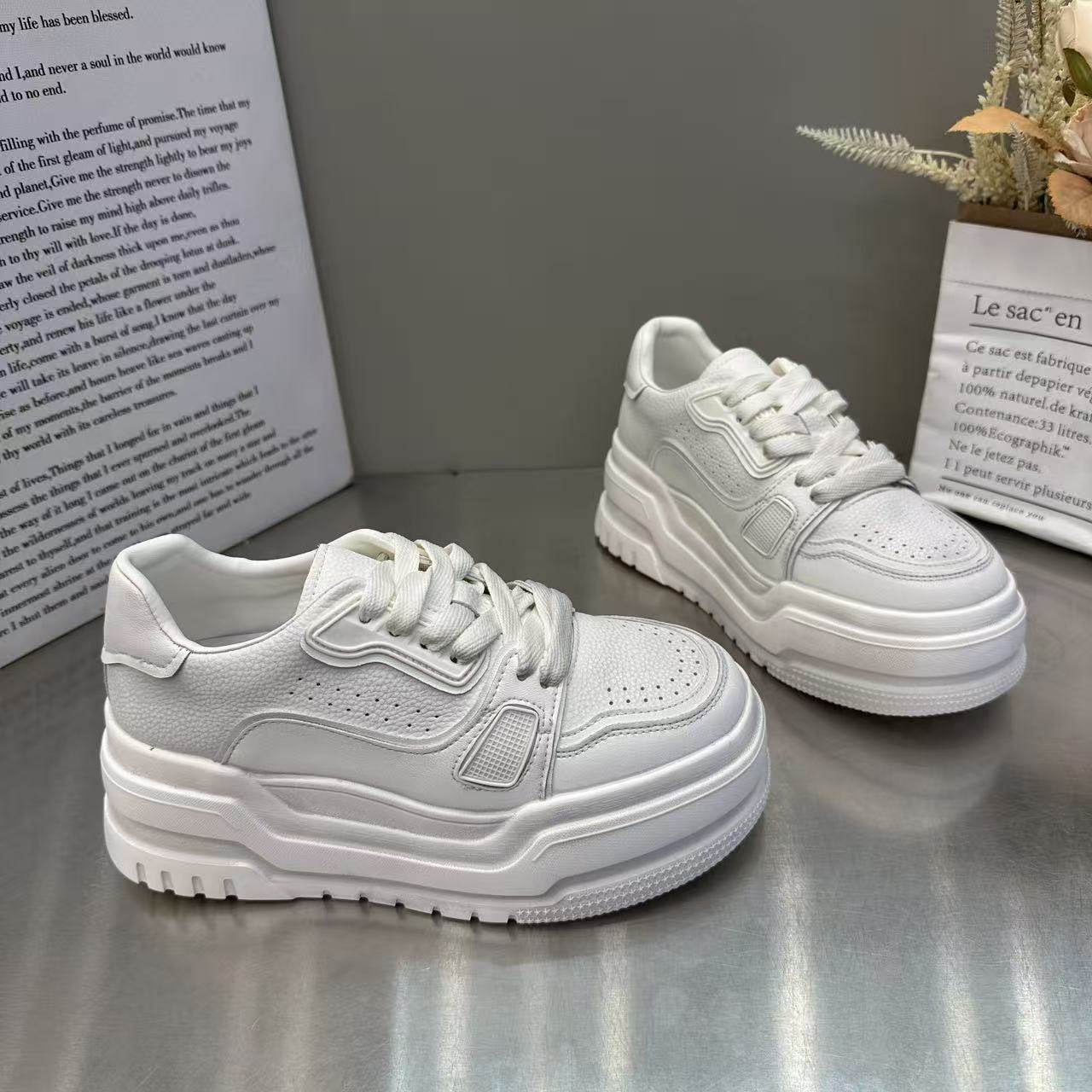 欧洲站擦色厚底小白鞋女2026年春季新款松糕增高显腿长休闲板鞋,女鞋,棉鞋,淘宝优惠券,粉丝福利购,淘宝优惠卷