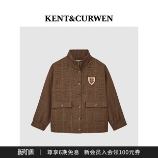 肯迪文秋冬男女同款 KENT&CURWEN 三狮棉服夹克外套 明星同款