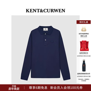 POLO 玫瑰刺绣纯棉长袖 KENT&CURWEN 肯迪文秋冬系列男女款