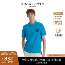 玫瑰贴标polo衫 夏季 纯色K45H9EI081 肯迪文男女同款 KENT&CURWEN