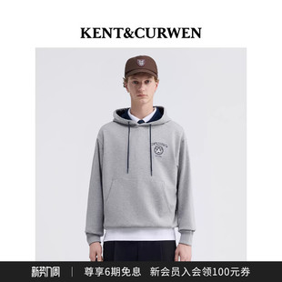 休闲卫衣 徽章纯棉连帽时尚 KENT&CURWEN 肯迪文年秋冬系列男士