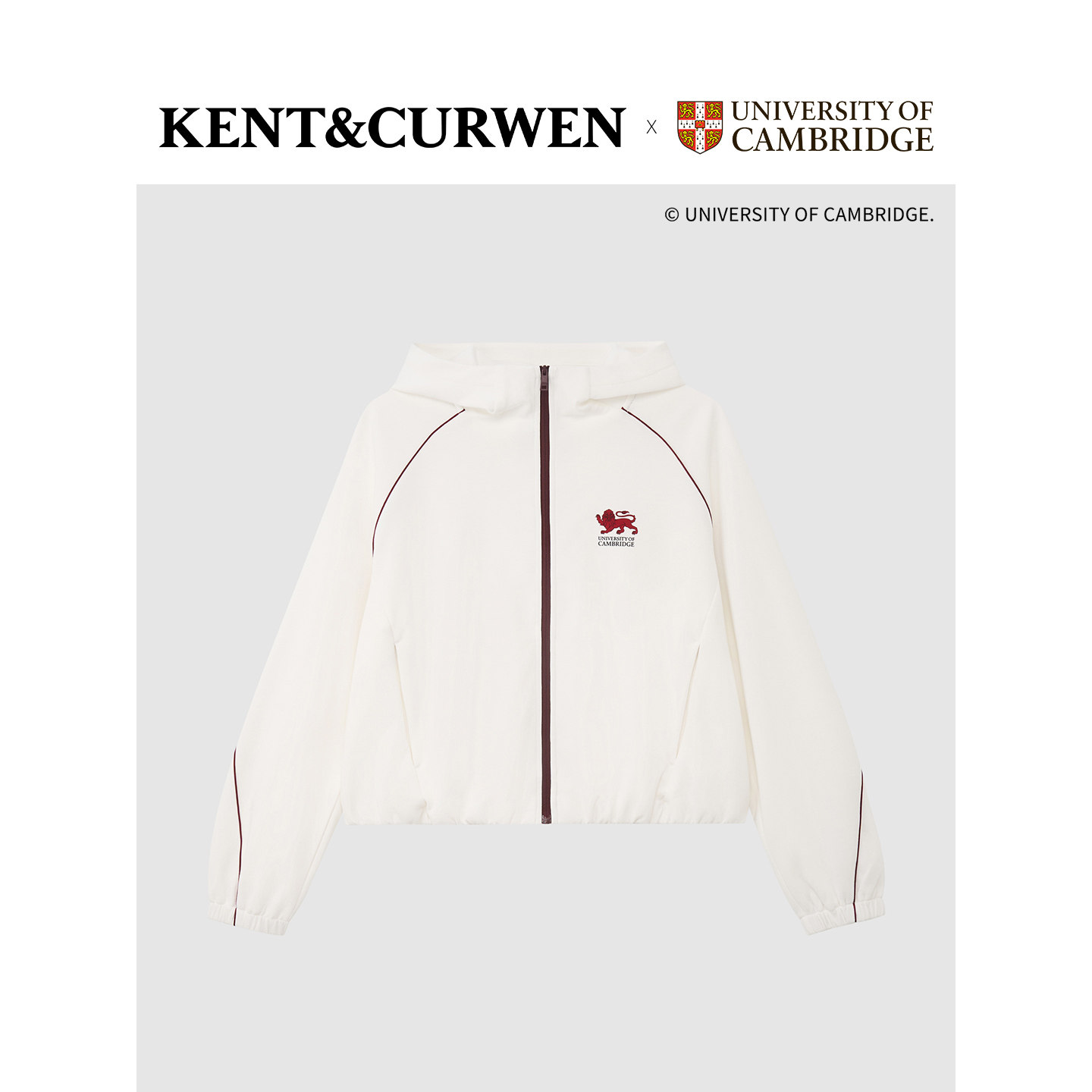 KENT&CURWEN肯迪文剑桥系列26秋冬新品空气层红狮运动夹克外套女