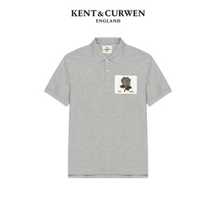 男女玫瑰纯棉纯色短袖 Polo衫 肯迪文夏季 KENT&CURWEN 男K47H9EI131