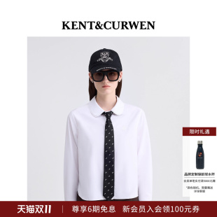 纯棉白衬衫 女士学院风娃娃领衬衫 肯迪文2025秋冬新品 KENT&CURWEN