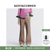 休闲裤 KENT&CURWEN 女士三狮中腰通勤直筒裤 新品 肯迪文2026春季