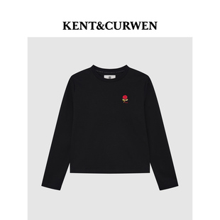 肯迪文2026春夏新品 秀款 KENT&CURWEN 圆领T恤女 玫瑰系列长袖