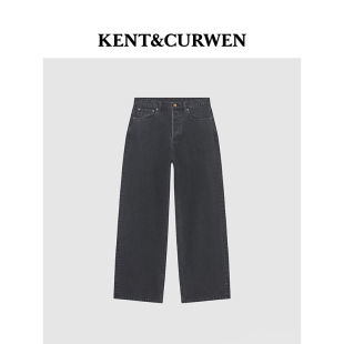 KENT&CURWEN 肯迪文春夏系列男士 纯棉水洗宽松阔腿牛仔裤
