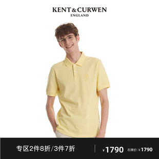 短袖 KENT&CURWEN 男女同款 K47H9EI011 肯迪文新品 多巴胺色Polo衫